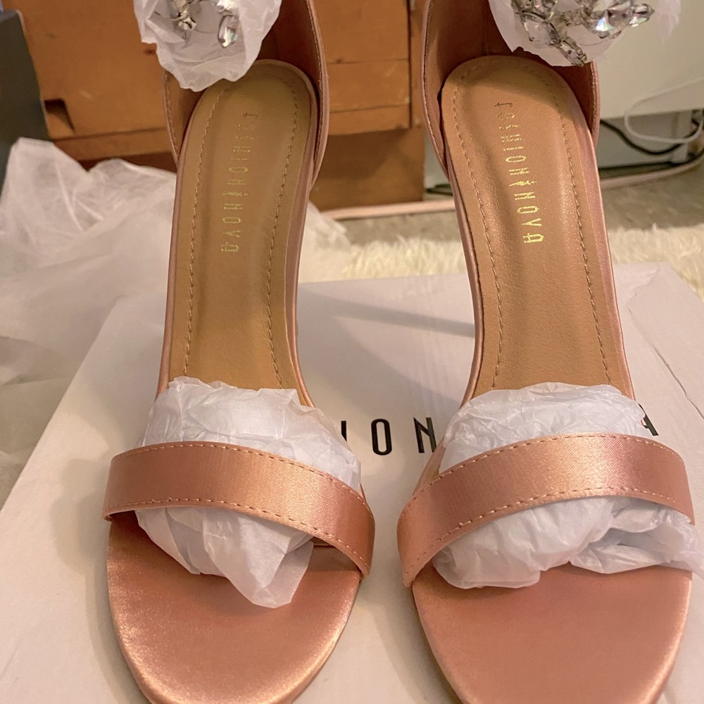 Rose Gold Single Strap Heels